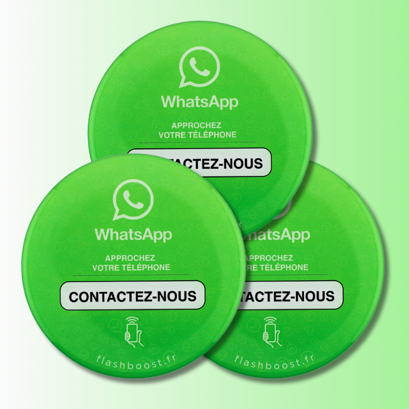 Plaque WhatsApp NFC