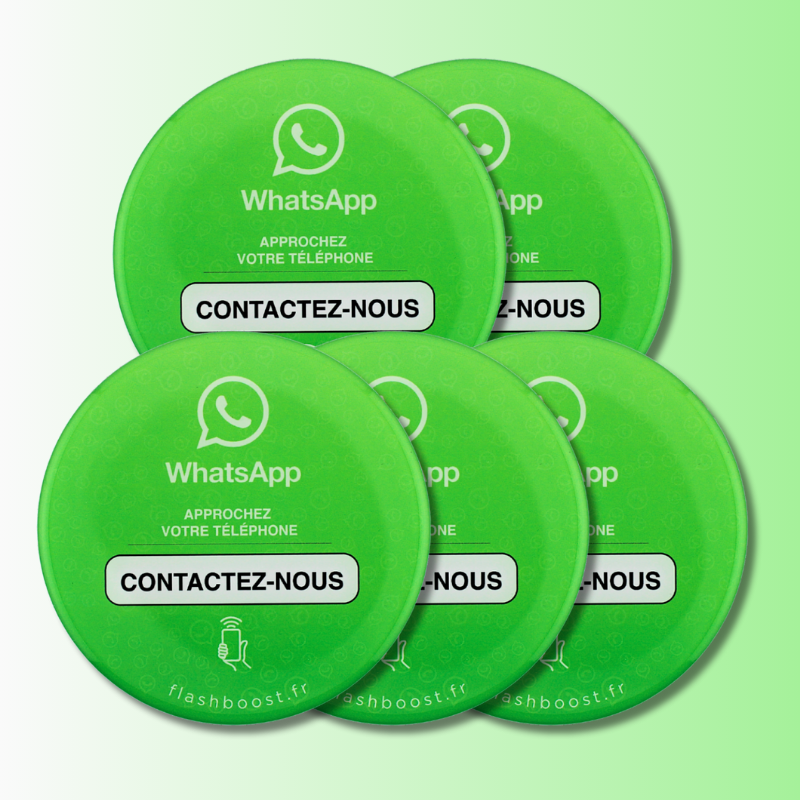 Plaque WhatsApp NFC