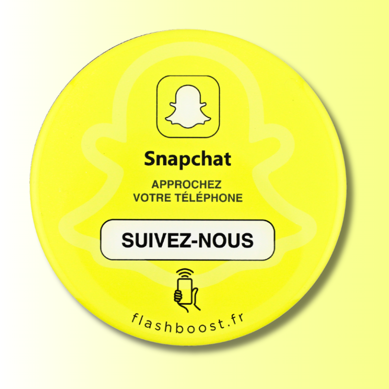 Plaque Snapchat NFC