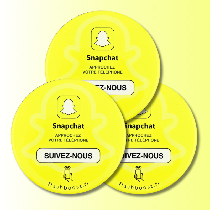 Plaque Snapchat NFC