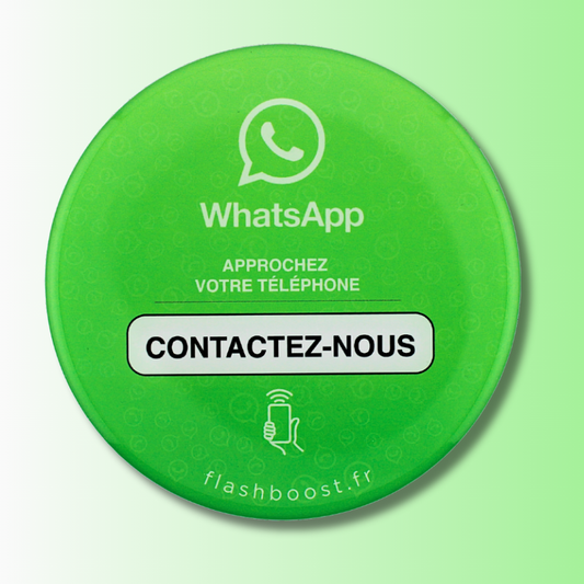 Plaque WhatsApp NFC