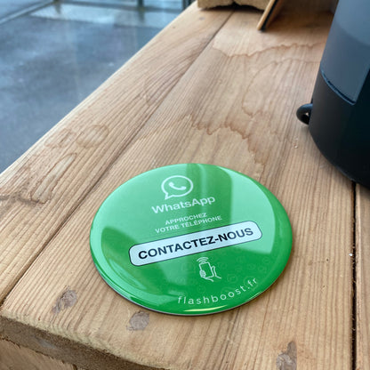 Plaque WhatsApp NFC